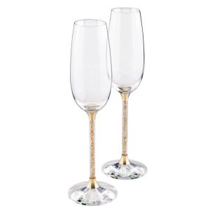 Swarovski Бокалы для шампанского Crystalline, Gold Tone (набор из 2 шт.) 5102143